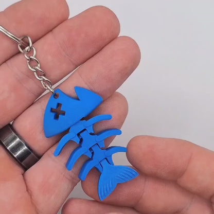 Articulated Fish Keychain – Jointed Ocean Charm for Fishing Lovers