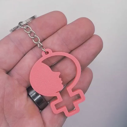 Feminist Symbol Keychain – Woman Strength Charm for Women's Day
