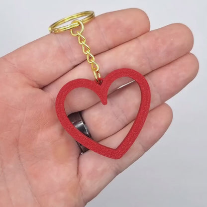 Video showing the heart shaped keychain, perfect for Valentine's Day gifts, wedding party favors, stocking stuffers and class prizes.