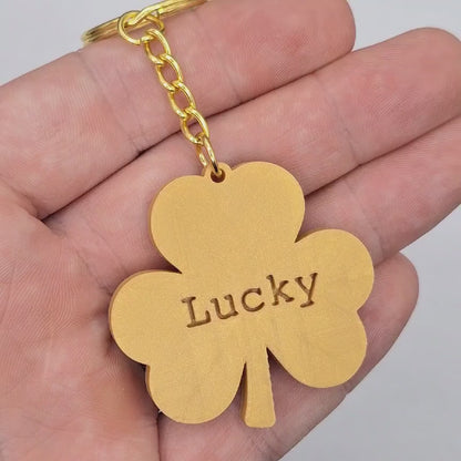 Bulk Engraved Shamrock Keychains – Personalized Irish Charm Favors
