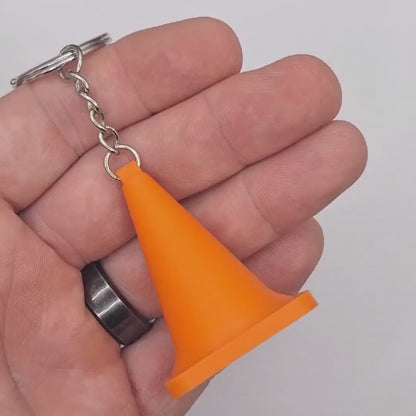 Traffic Cone Keychain – Cute Novelty Charm & Construction Party Favors