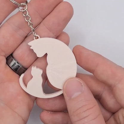 Cat and Kitten Keychain – Cat Lover Charm for Shelters and Vet Clinics