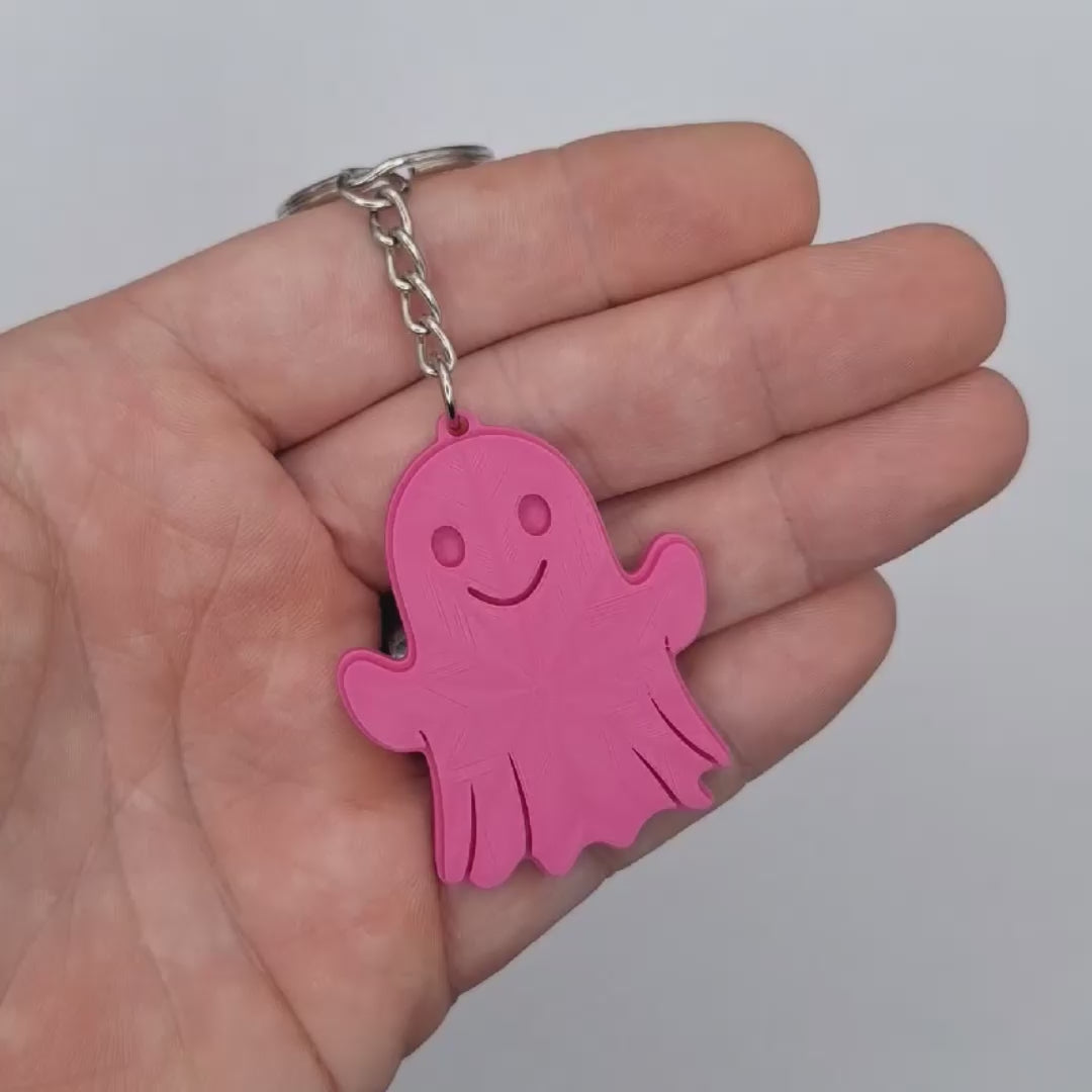 Video showing the ghost keychain from multiple angles.